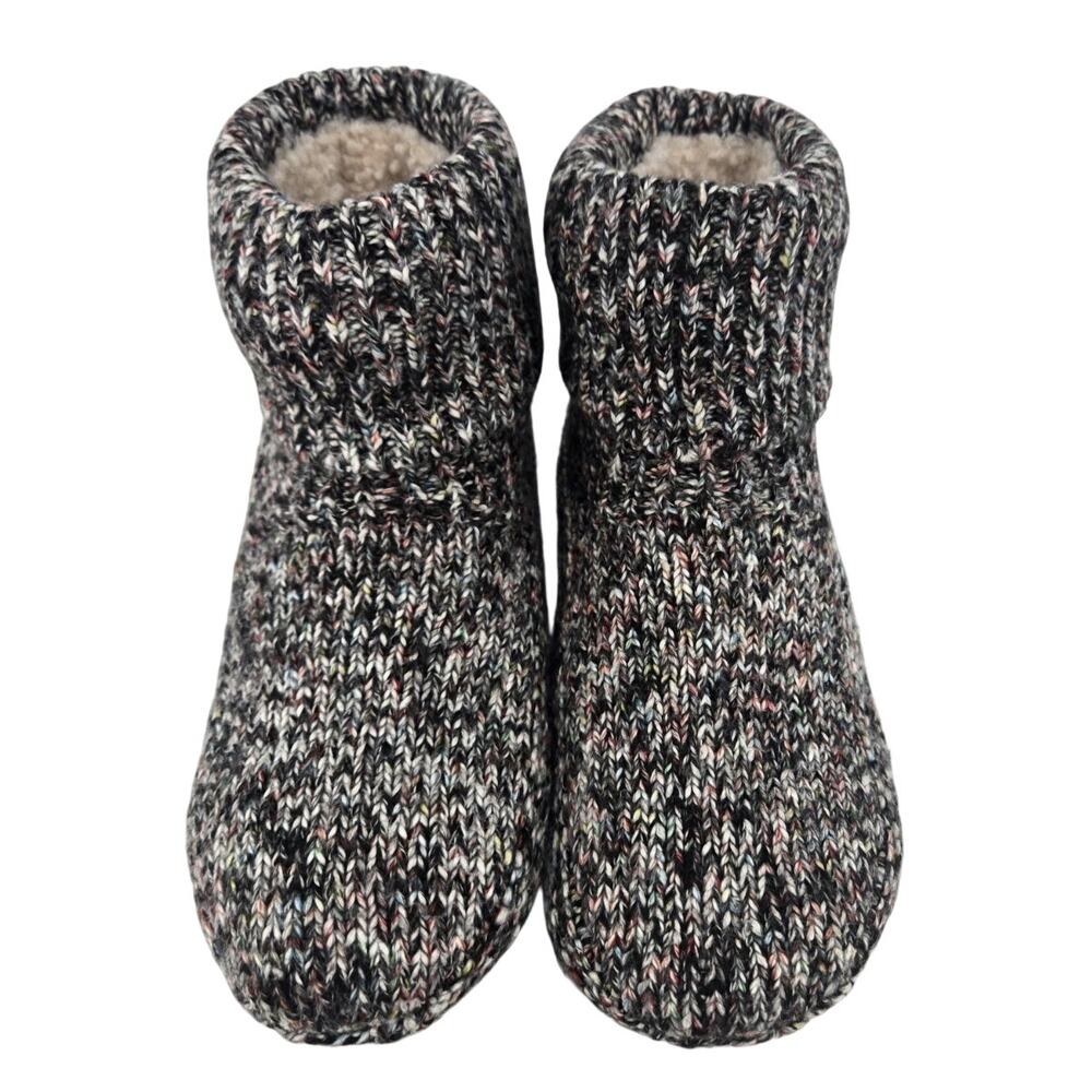 Bombas Sherpa Lined Gripper Bootie Black Slippers Women Sz Med M (US W 9-11.5) - Picture 2 of 11